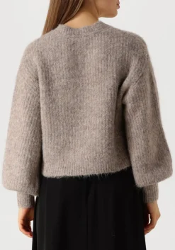 taupe co'couture vest coralee rib cardigan