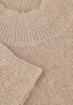 taupe dante6 trui aviel open shoulder sweater