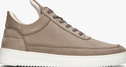 taupe filling pieces lage sneakers low top nubuck
