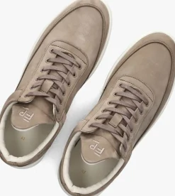 taupe filling pieces lage sneakers low top nubuck