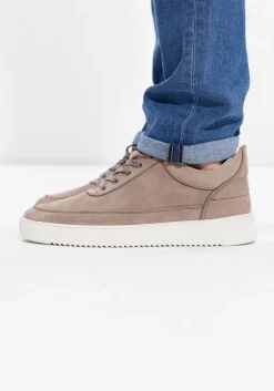 taupe filling pieces lage sneakers low top nubuck