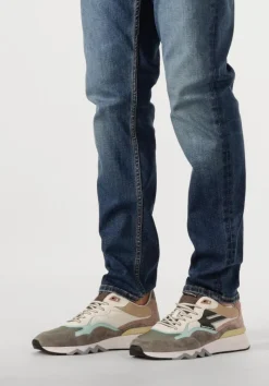 taupe floris van bommel lage sneakers sfm-10136 de zager