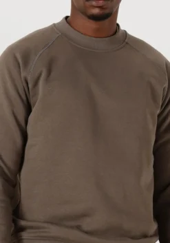 taupe genti trui basic logo sweater