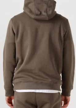 taupe genti trui basic logo hoodie