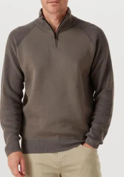 taupe genti trui turtle zip