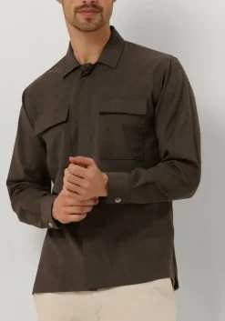 taupe gentiluomo overshirt s9310-969