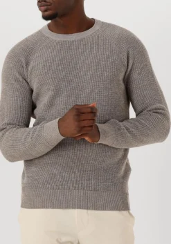 taupe gentiluomo trui round ls raglan