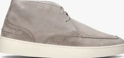 taupe greve lage sneakers wave