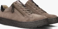 taupe hartjes sneakers combi met hiel suede h ls sneaker