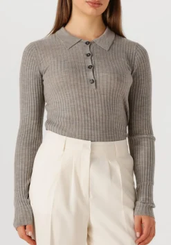 taupe herskind tops & t-shirts cadee blouse