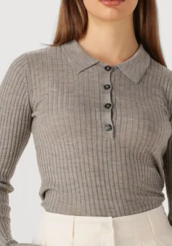 taupe herskind tops & t-shirts cadee blouse