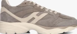 taupe hogan lage sneakers combi sneaker