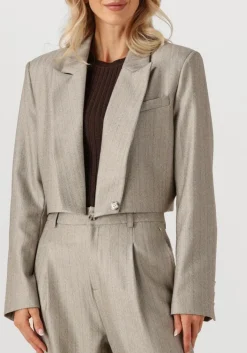 taupe ibana blazer jelah pinestripe