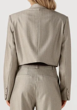 taupe ibana blazer jelah pinestripe