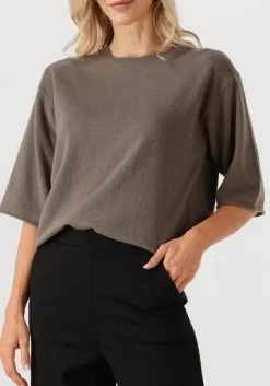 taupe knit-ted top mer