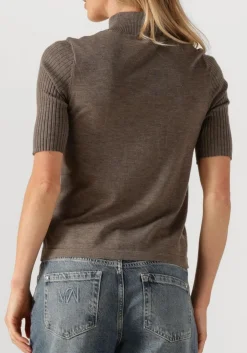 taupe mos mosh trui mmrelena turtleneck ss knit