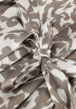 taupe notre-v midi jurk satin dress one