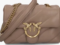 taupe pinko schoudertas love puff mini