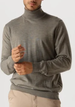 taupe profuomo coltrui pullover roll neck