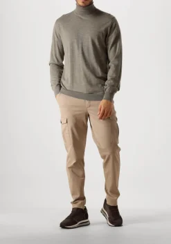 taupe profuomo coltrui pullover roll neck