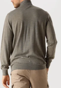 taupe profuomo coltrui pullover roll neck