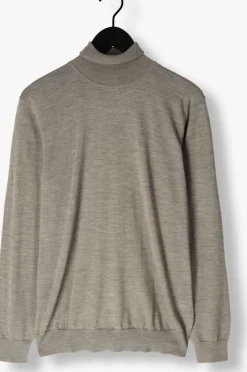 taupe profuomo coltrui pullover roll neck