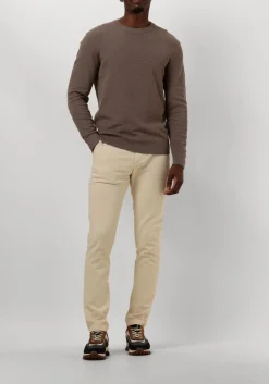 taupe profuomo trui pullover crew neck