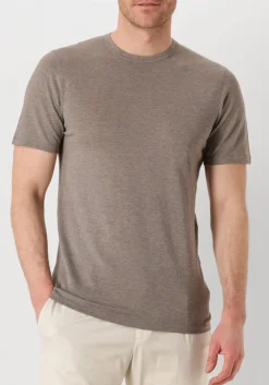 taupe profuomo t-shirt t-shirt crew neck ss