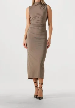 taupe rosemunde maxi jurk billie sl long drape dress