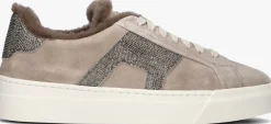 taupe santoni lage sneakers sue glitter sneaker