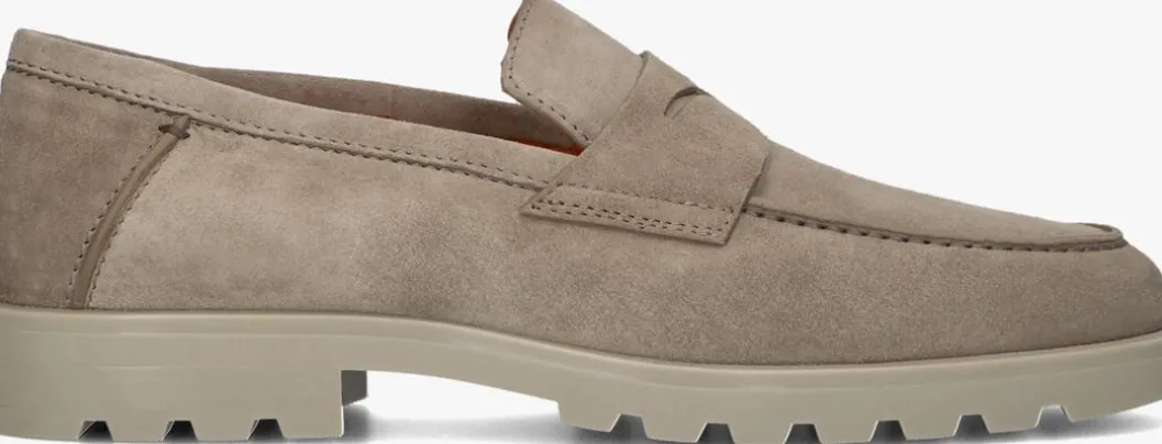 taupe santoni loafers sue penny loafer gz