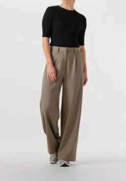 taupe second female pantalon carlane trousers