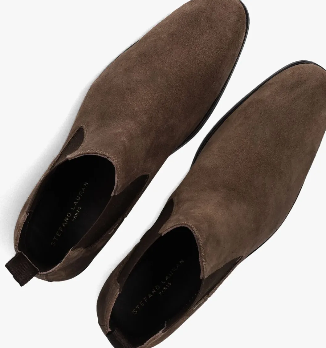 taupe stefano lauran chelsea boots 92302