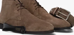 taupe stefano lauran veterschoenen 92301