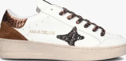 witte ama brand deluxe lage sneakers slam