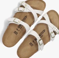 witte birkenstock slippers franca
