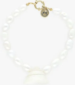 witte bonnie studios sieraad boris shell bracelet