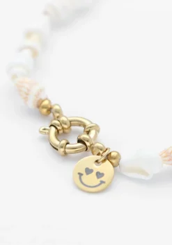 witte bonnie studios sieraad shell bracelet