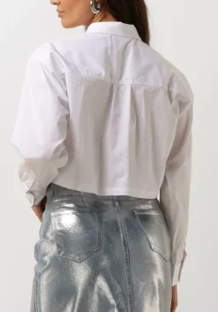 witte co'couture blouses cotton crisp cropped shirt