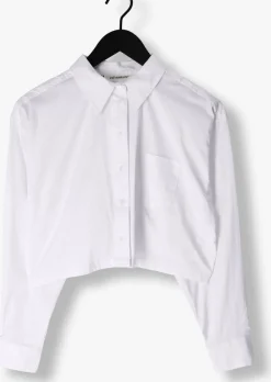 witte co'couture blouses cotton crisp cropped shirt
