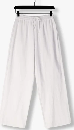 witte co'couture wijde broek loisecc linen long pant