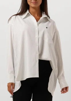 witte dante6 blouses krijtstreep oversized blouse