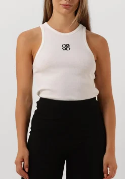 witte dante6 top monogram logo tank top