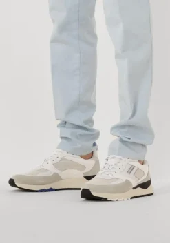 witte floris van bommel lage sneakers sfm-10154 de treener