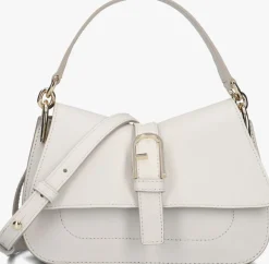 witte furla handtas flow mini top handle