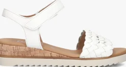 witte gabor platte sandalen 759