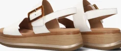 witte gabor platte sandalen 744