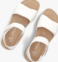 witte hartjes platte sandalen woogie