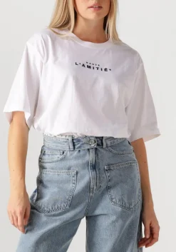 witte haute l'amitié t-shirt crew rub print tee