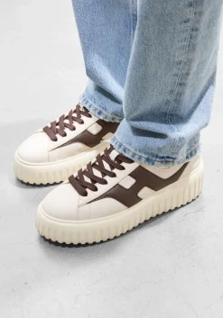 witte hogan lage sneakers h-stripes h spezzata